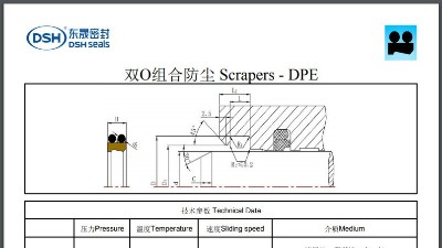雙O組合防塵密封圈DPE規(guī)格尺寸表